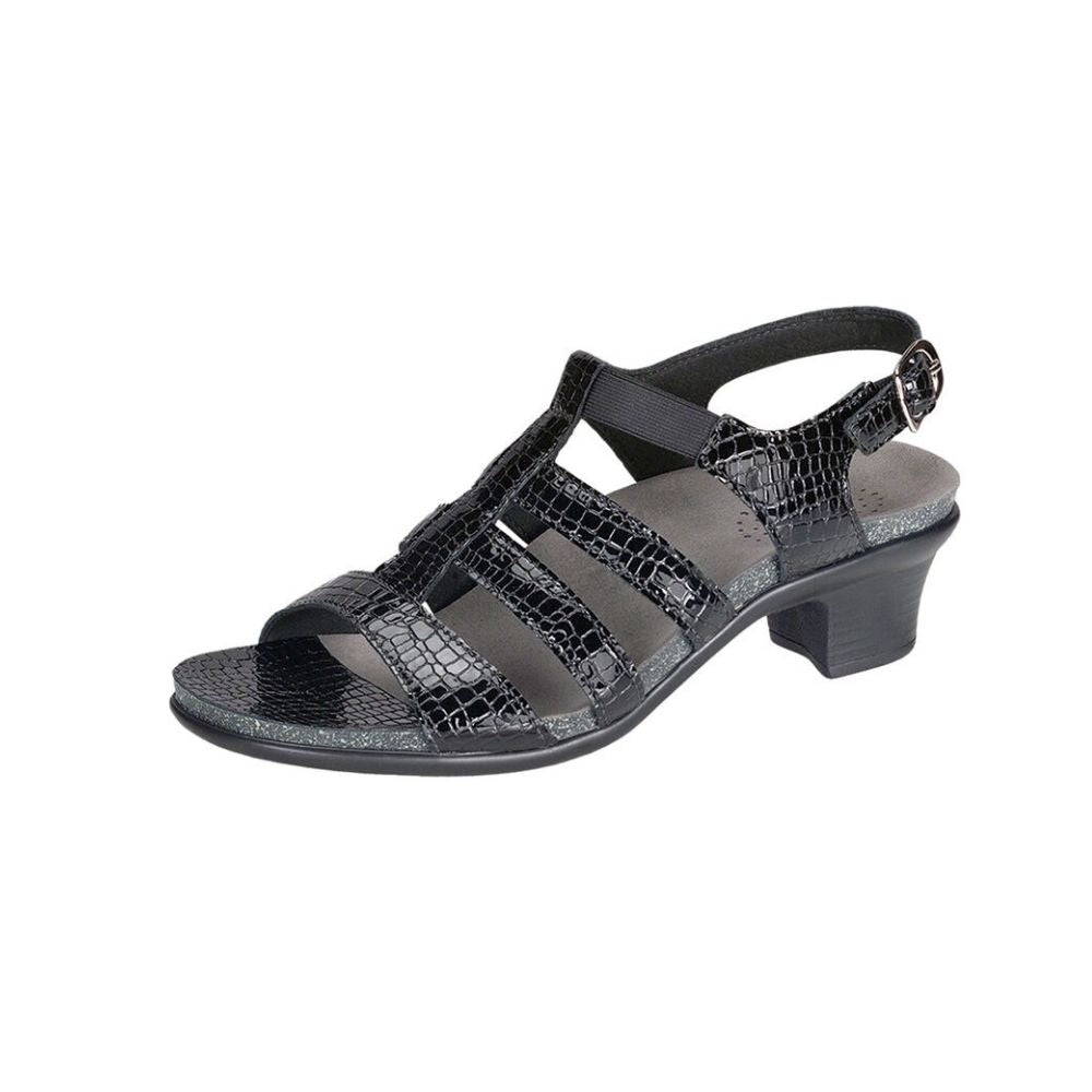 SAS Women’s Allegro Heeled Sandals - Black Croc