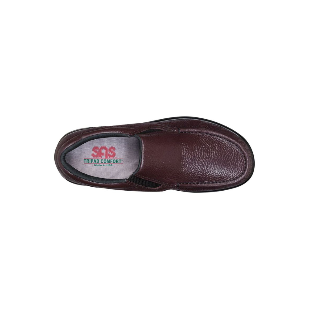 SAS Men's Side Gore - Leather Loafer - Cordovan