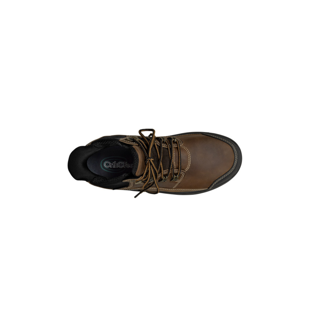 OrthoFeet Women's Quartz Slip-Resistant Work Boot - Brown