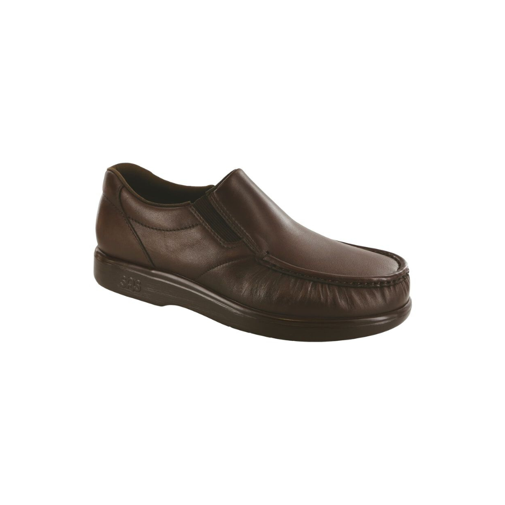 SAS Men's Side Gore - Leather Loafer - Brown