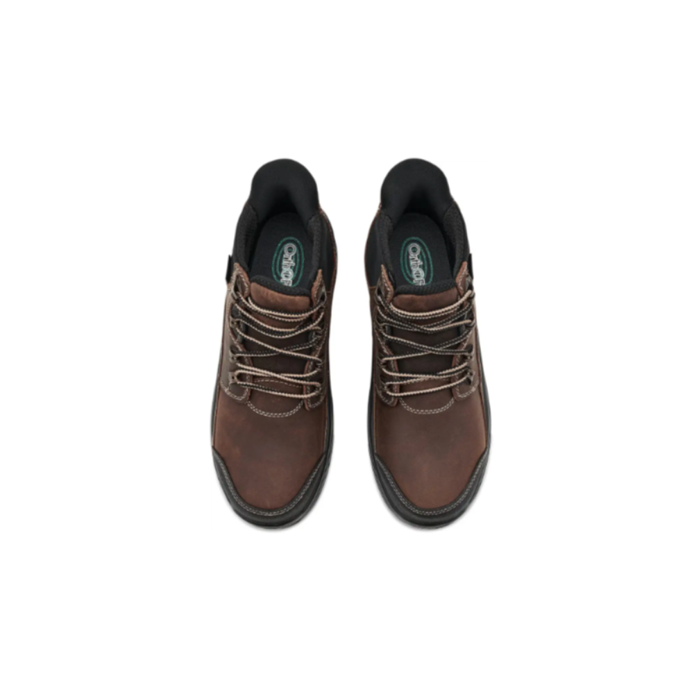 OrthoFeet Women's Quartz Slip-Resistant Work Boot - Brown