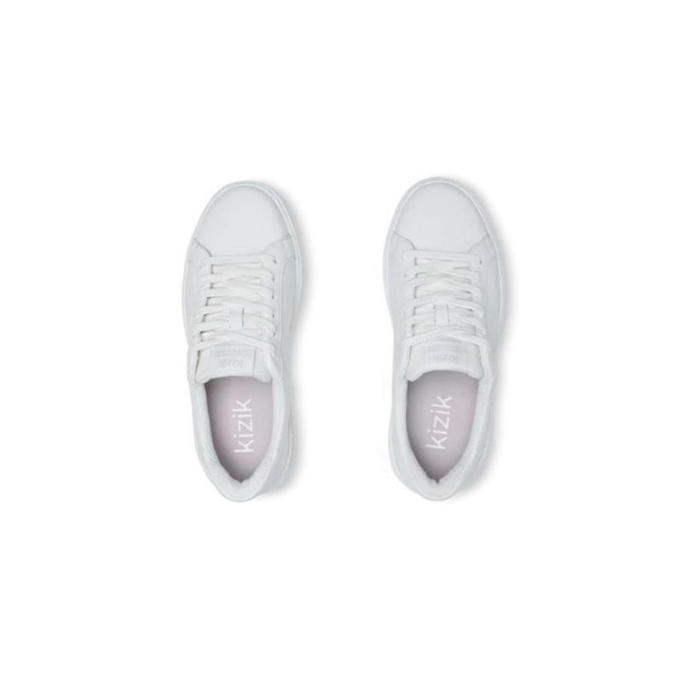 Kizik Women's Vegas 2 Hands Free Leather Sneakers - Bright White