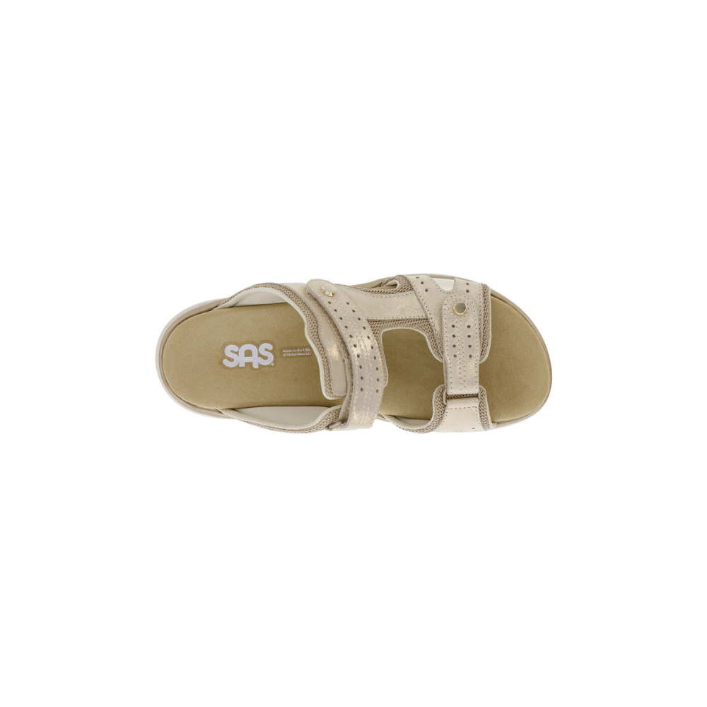 SAS Women's Embark Slide - Leather Sandal - Soft Gold