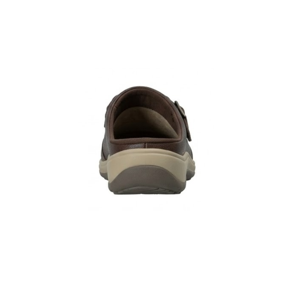 Orthofeet Irma Women's Clog Brown Leather Slip On Comfort Shoes