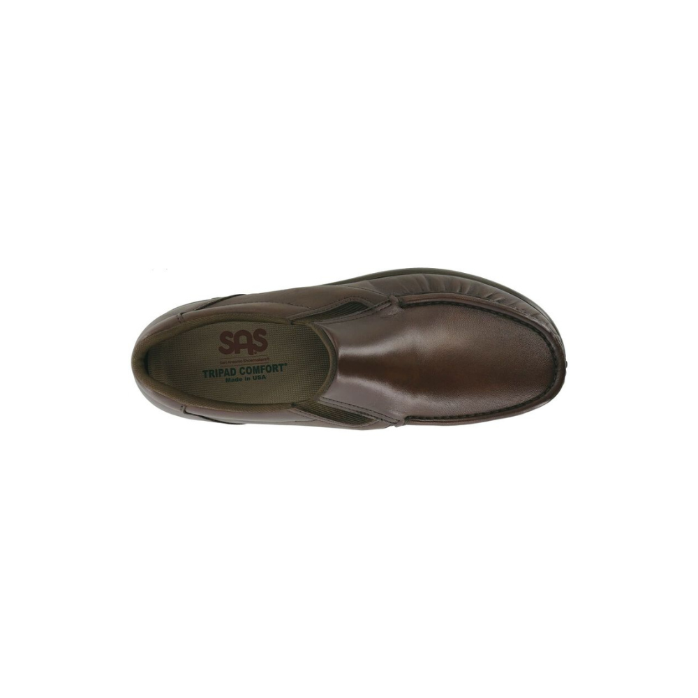 SAS Men's Side Gore - Leather Loafer - Brown