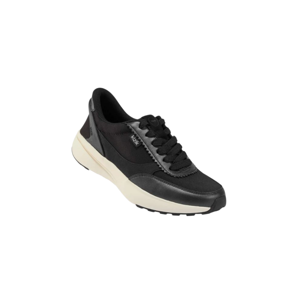 Kizik Women's Paris Hands Free Leather Sneakers - Black/Pristine