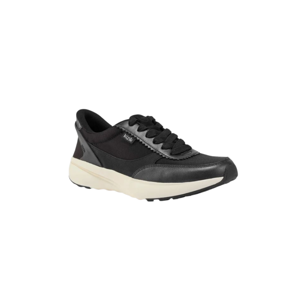 Kizik Women's Paris Hands Free Leather Sneakers - Black/Pristine