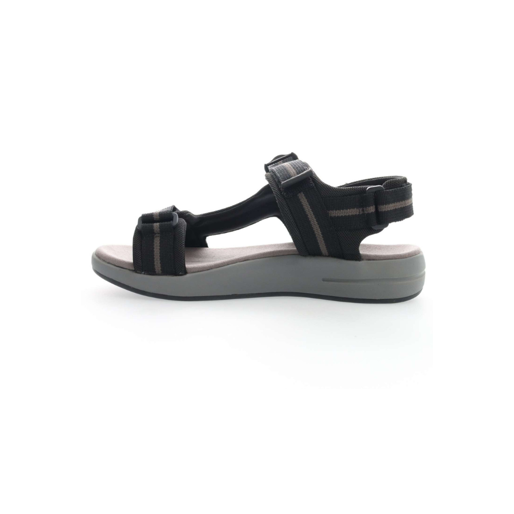 Propét Eli Men's Adjustable Walking Sandals - Black/Grey