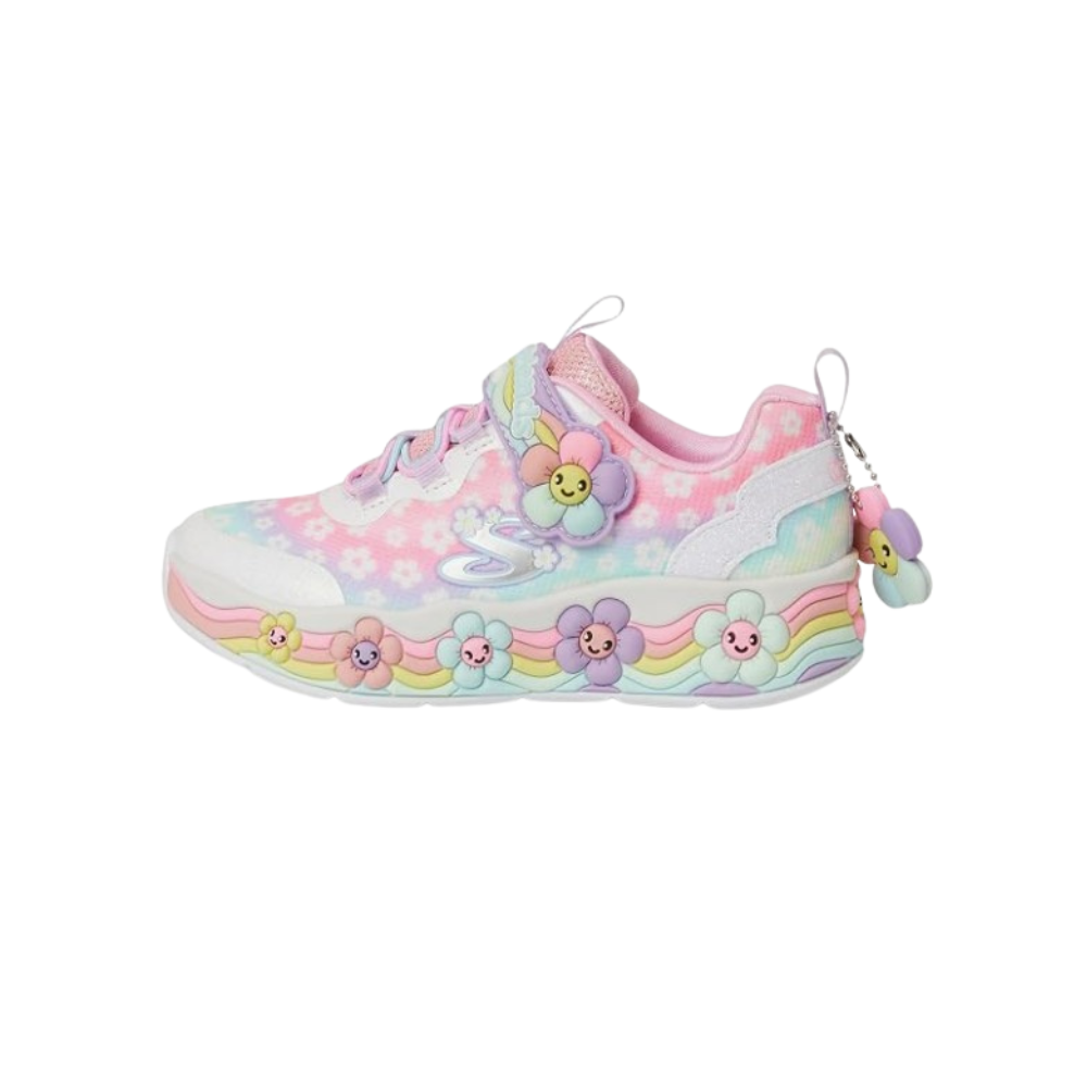 Skechers Kids' Flower Friends Comfort Shoes- White/Multi