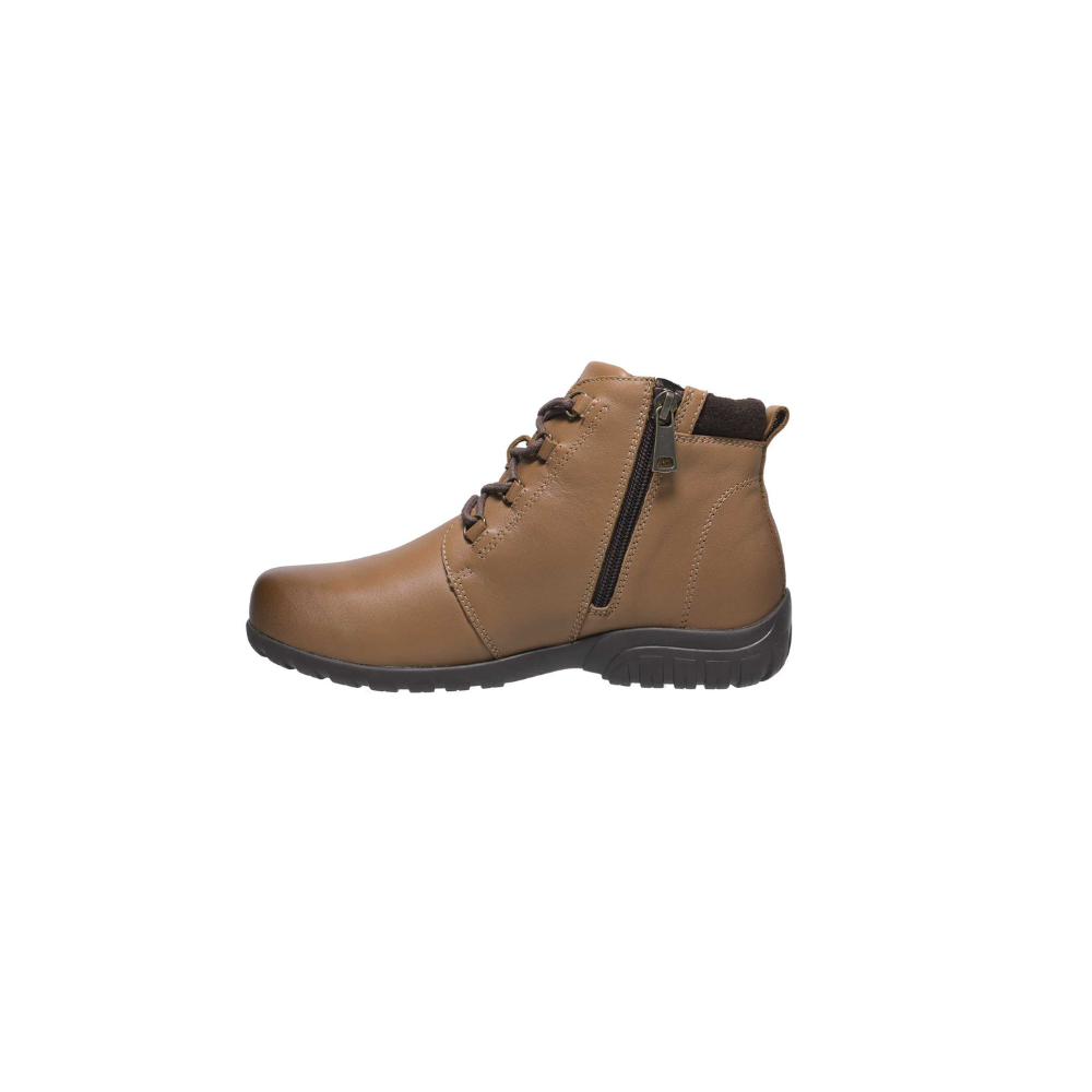 Propét Women's Delaney Leather Everyday Comfort Ankle Boot - Brown