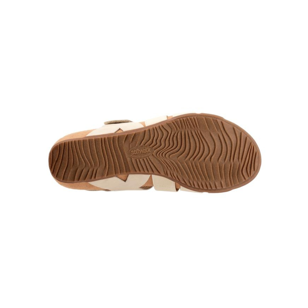 SoftWalk Women's Burnaby Leather Fisherman Sandal - Ivory