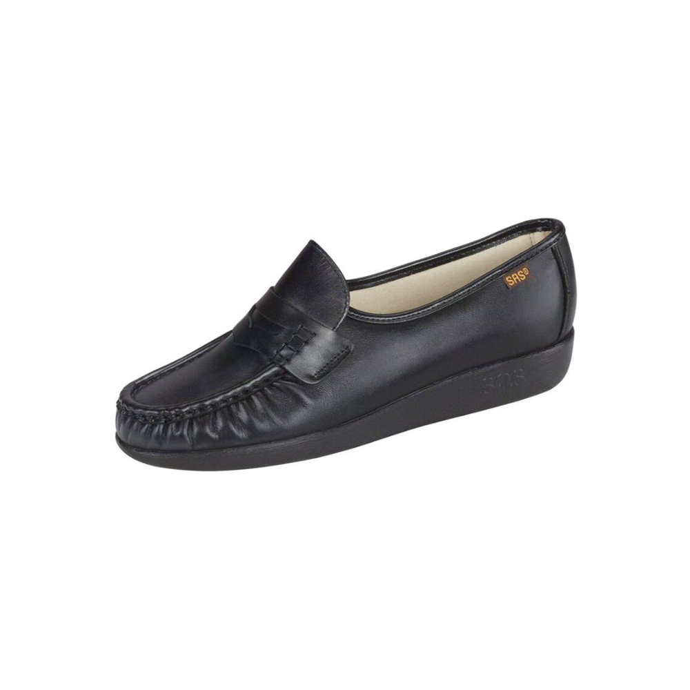 SAS Women's Classic - Leather Comfort Slip-On Loafer - Black