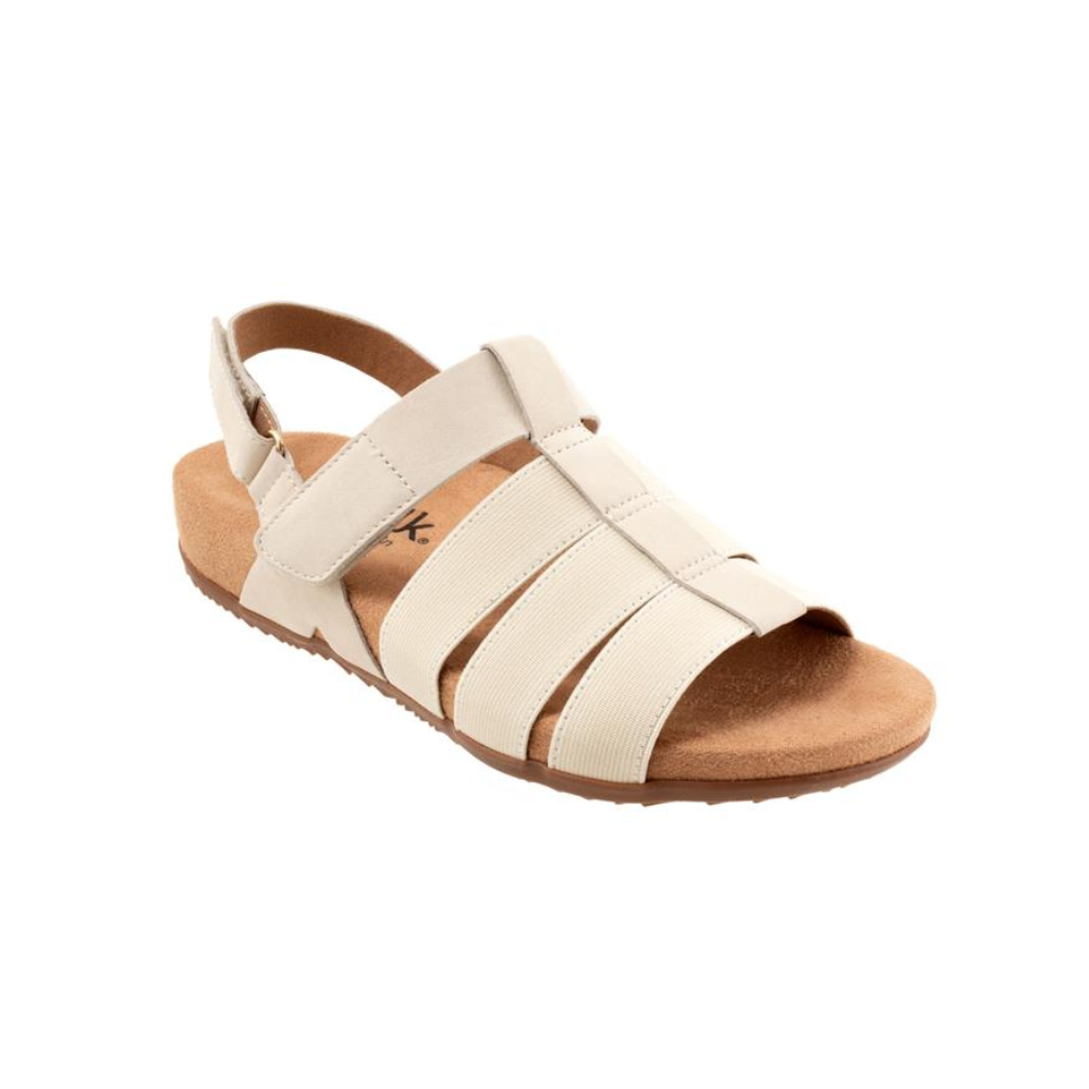 SoftWalk Women's Burnaby Leather Fisherman Sandal - Ivory