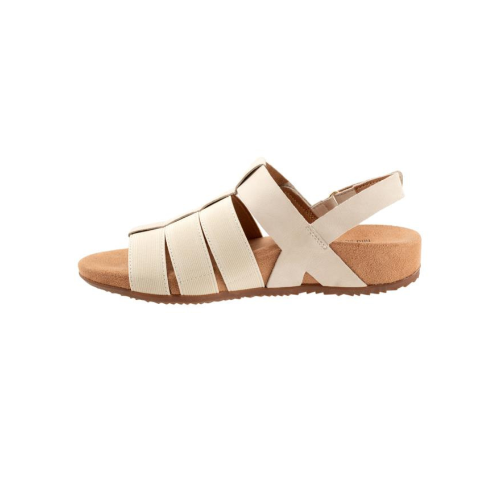 SoftWalk Women's Burnaby Leather Fisherman Sandal - Ivory