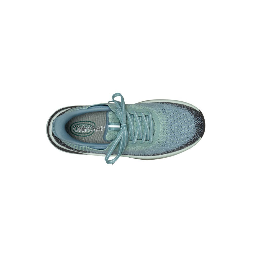 OrthoFeet Women's Nira Hands Free Sneaker - Green/Blue