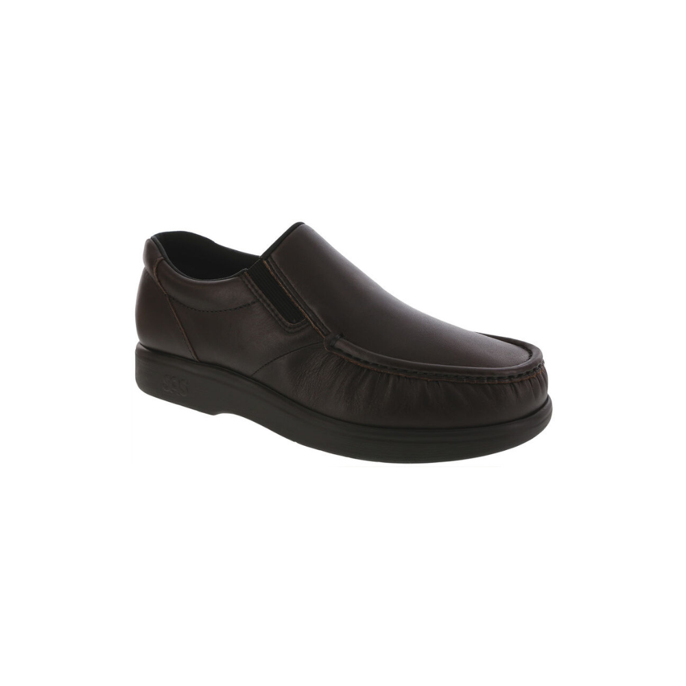 SAS Men's Side Gore - Leather Loafer - Cacao