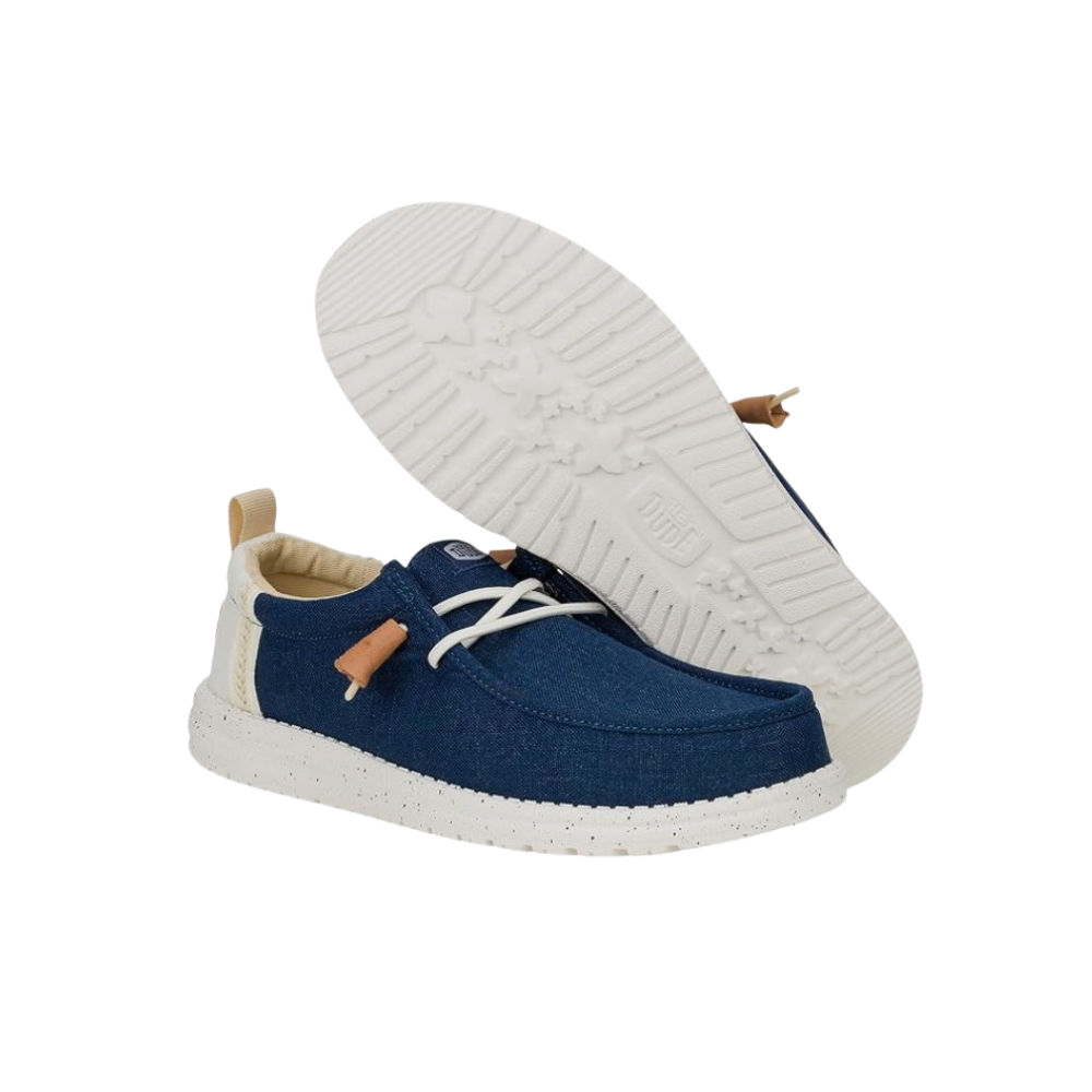 Hey Dude Men’s Wally Craft Linen - Sargasso Blue / White - 43086