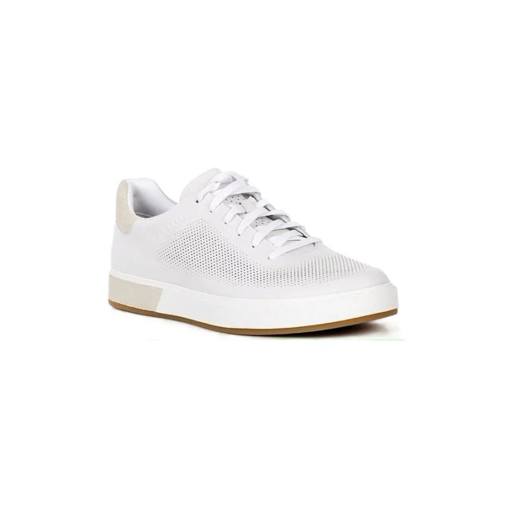 Cole Haan Men’s GrandPrø Angleace Sneakers – Optic White / Silver Birch