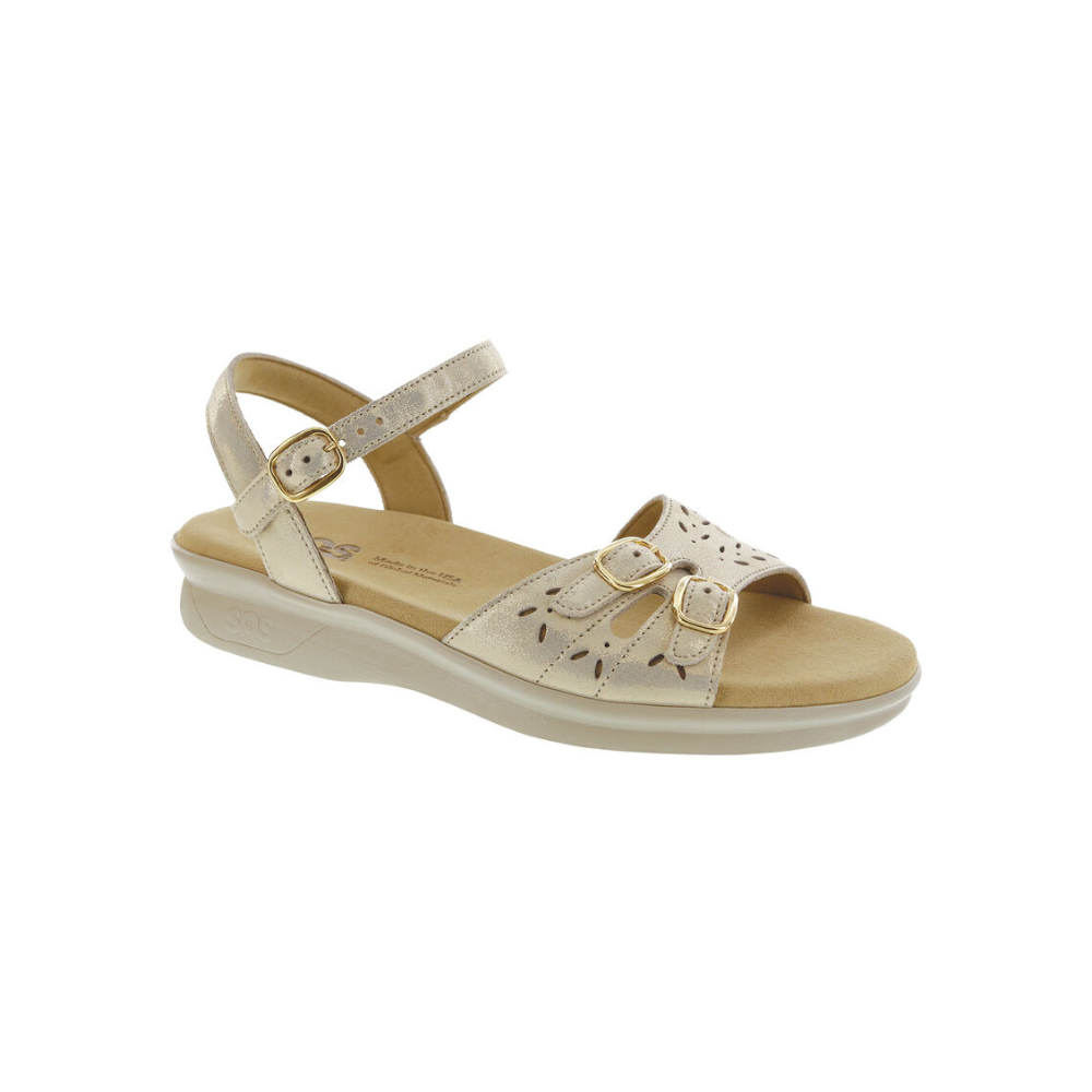 SAS Women's Duo - Quarter Strap Comfort Sandal - Soft Gold