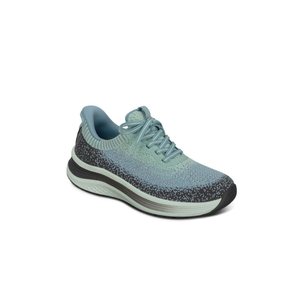 OrthoFeet Women's Nira Hands Free Sneaker - Green/Blue