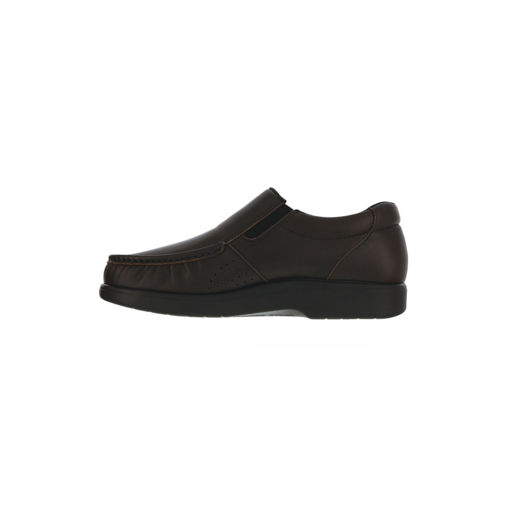 SAS Men's Side Gore - Leather Loafer - Cacao