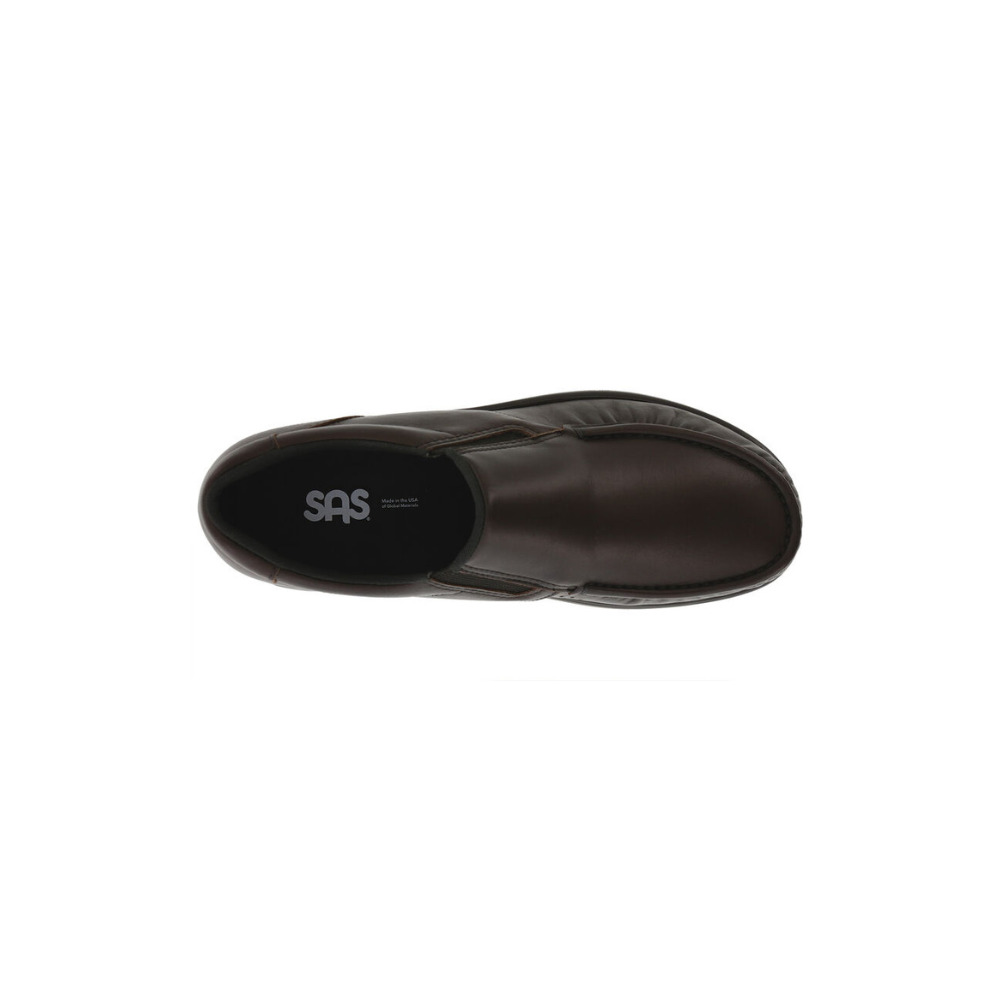SAS Men's Side Gore - Leather Loafer - Cacao
