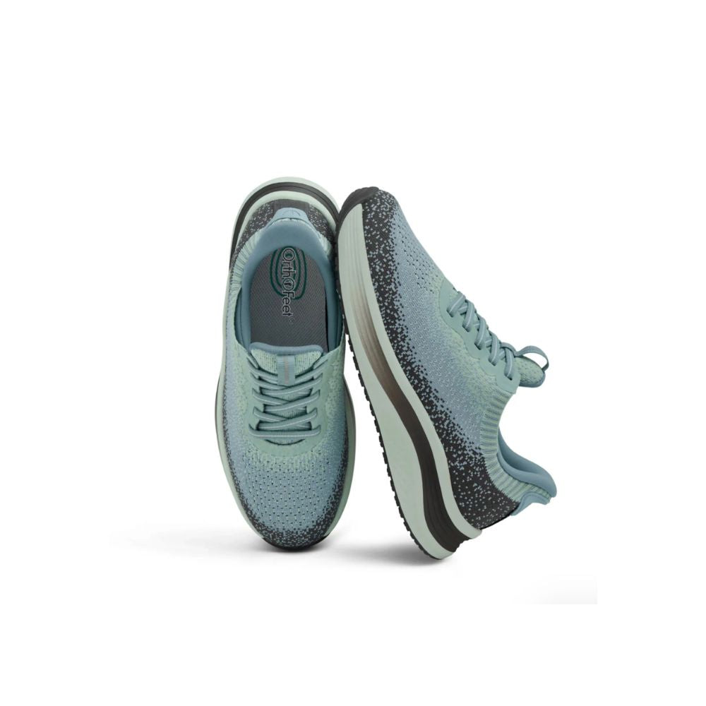 OrthoFeet Women's Nira Hands Free Sneaker - Green/Blue
