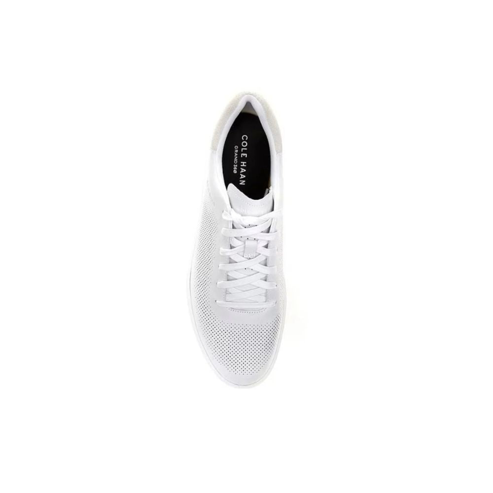 Cole Haan Men’s GrandPrø Angleace Sneakers – Optic White / Silver Birch