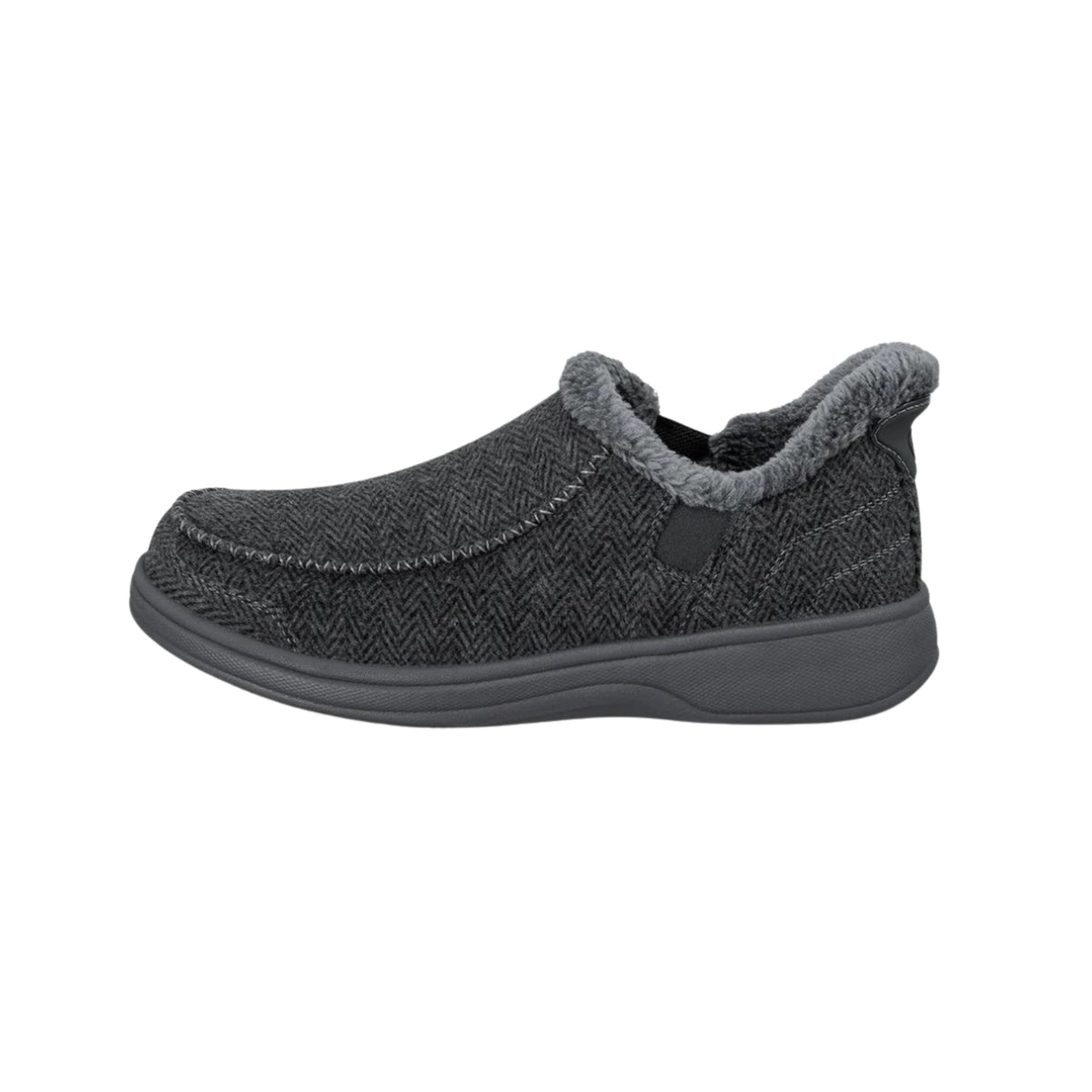 Orthofeet Men’s Vito Hands-Free Slip-On Sneakers – Charcoal