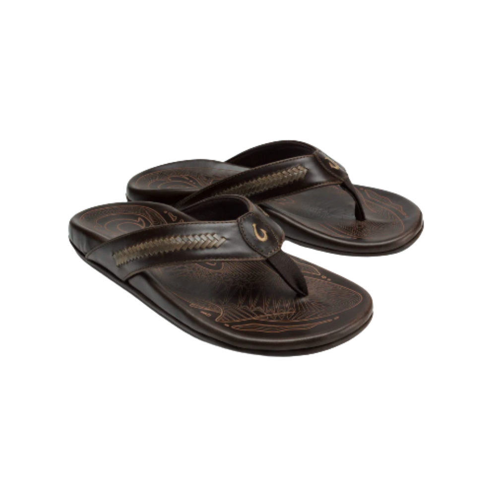 OluKai Men's Mea Ola Mano Leather Sandals