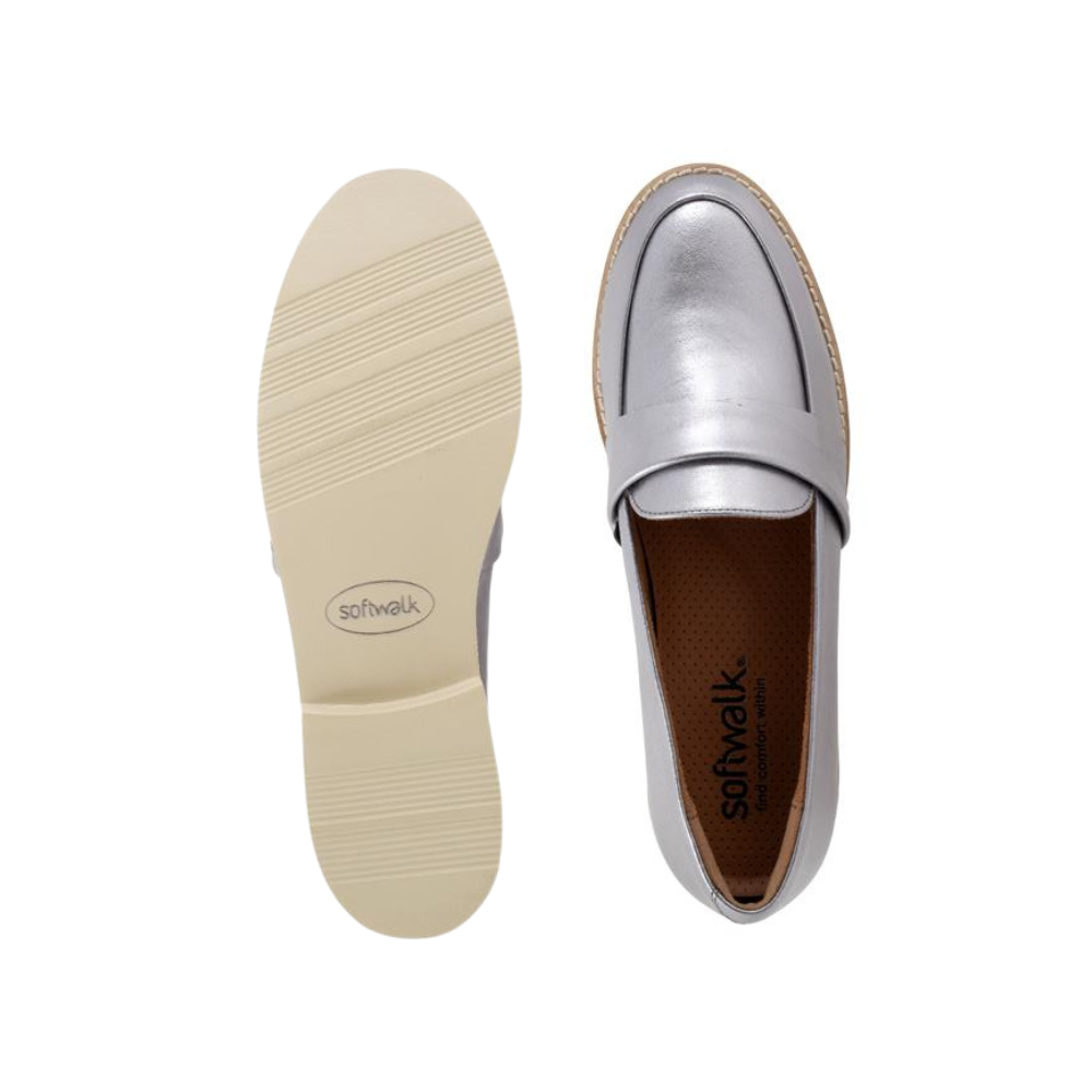SoftWalk Women's Walsh Leather Comfort Loafer - Pewter
