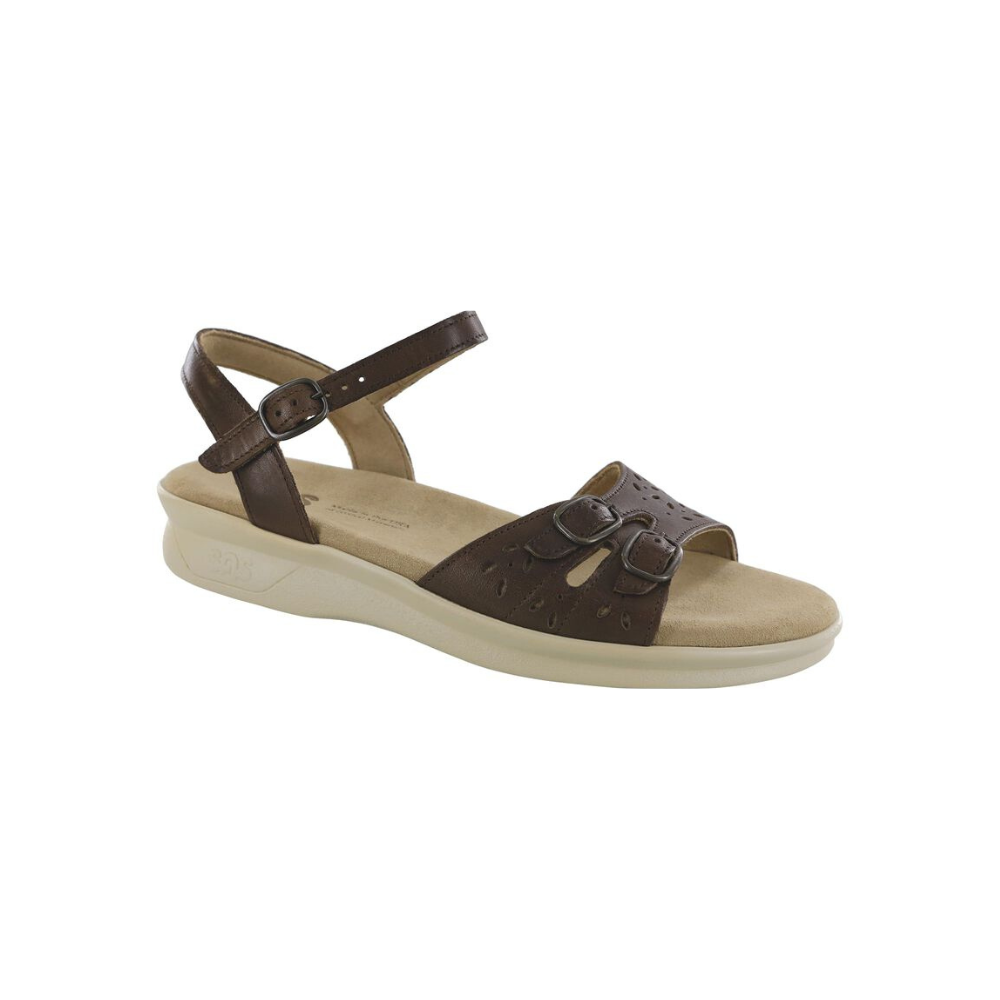 SAS Women's Duo - Quarter Strap Comfort Sandal - Darkwood