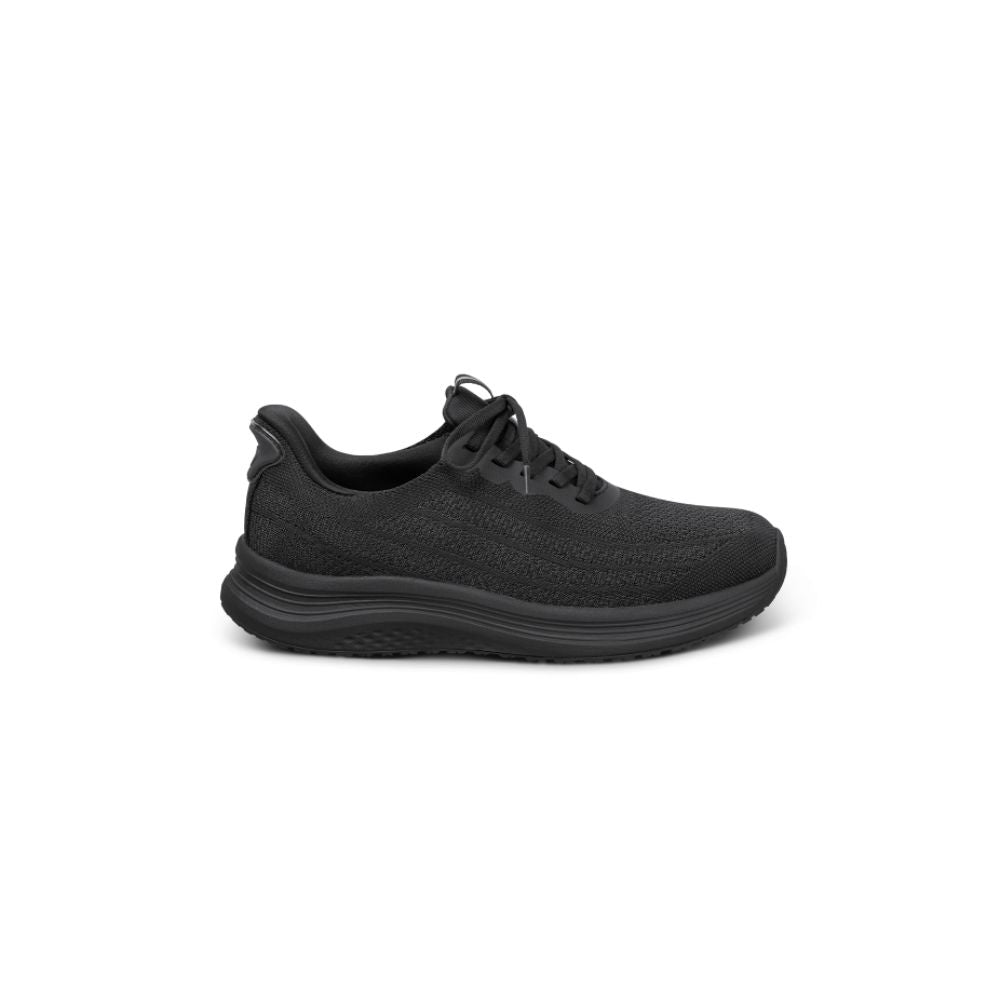 OrthoFeet Women's Nira Hands Free Sneaker - Black/Black