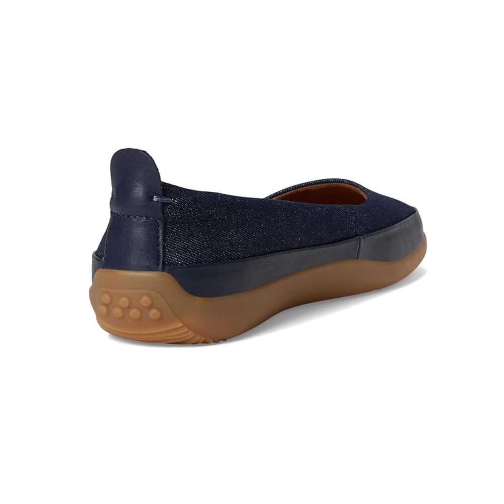 SoftWalk Disa Women's Asymmetric Leather Slip-On Flat - Denim Blue