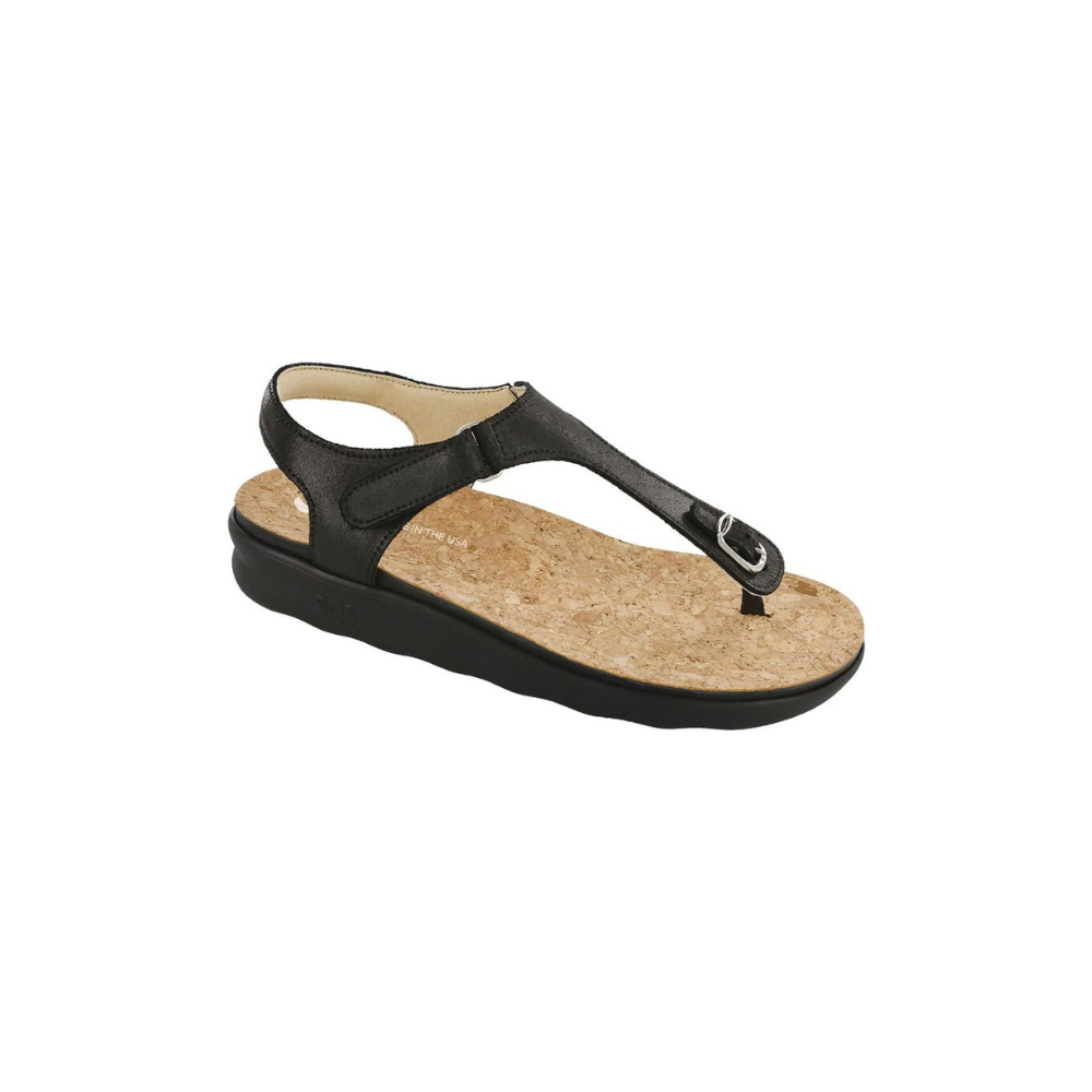 SAS Women's Marina - Leather Comfort Sandal - Black