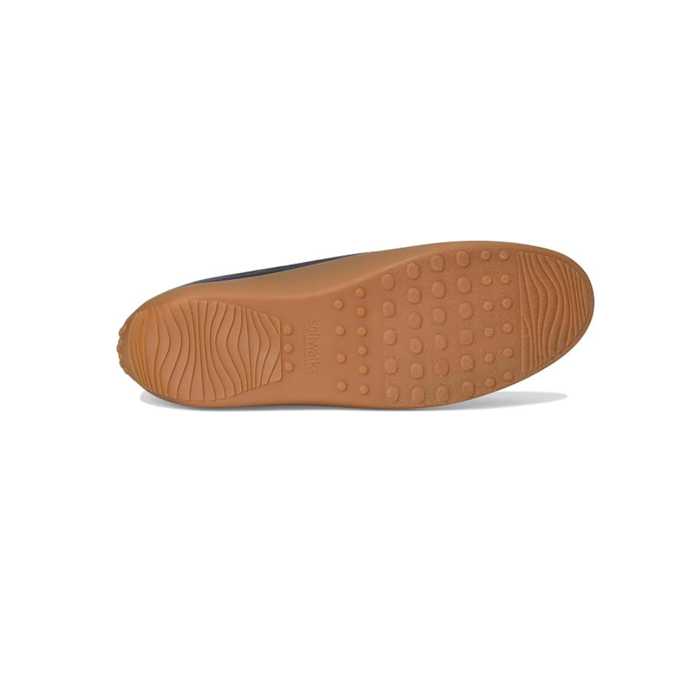 SoftWalk Disa Women's Asymmetric Leather Slip-On Flat - Denim Blue