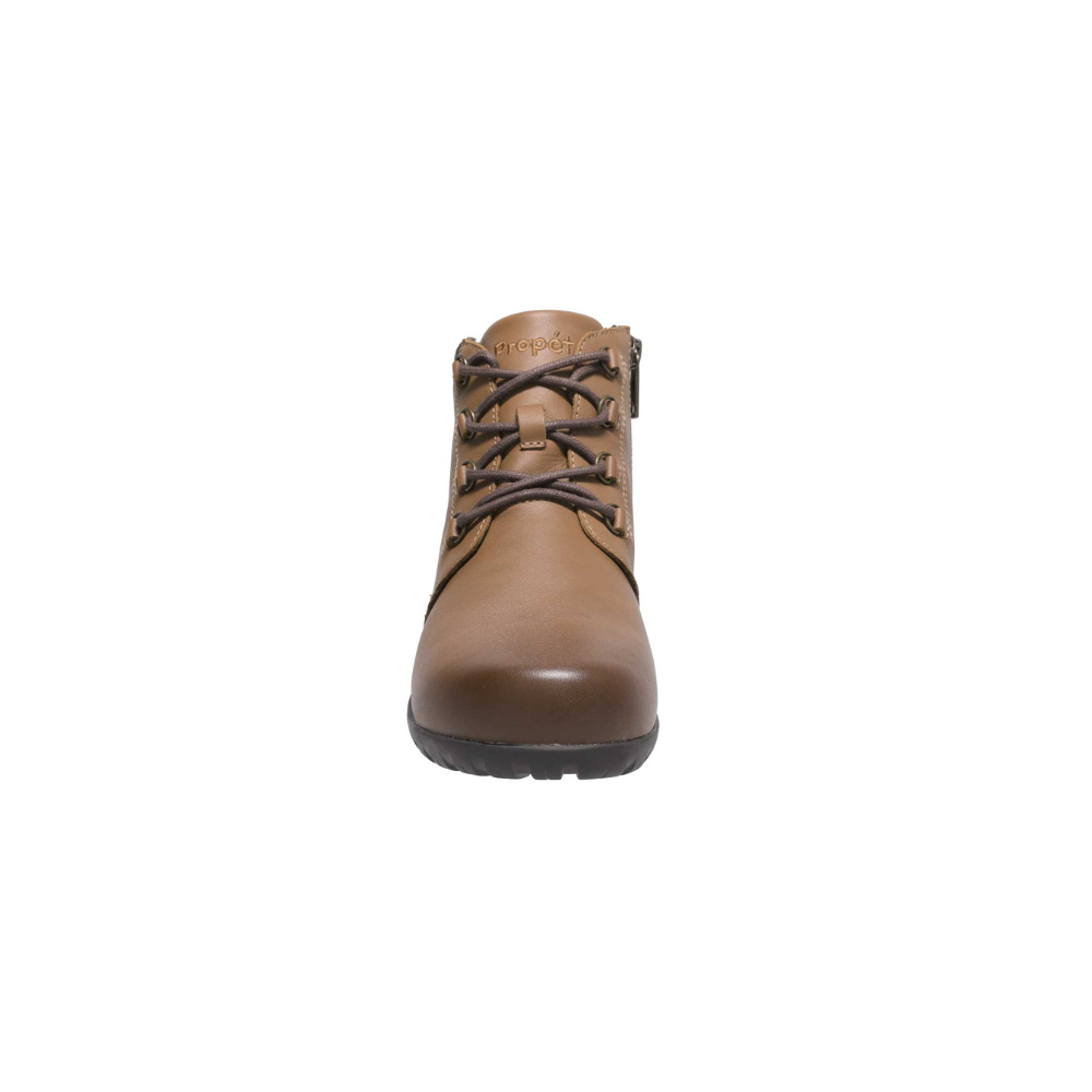 Propét Women's Delaney Leather Everyday Comfort Ankle Boot - Brown