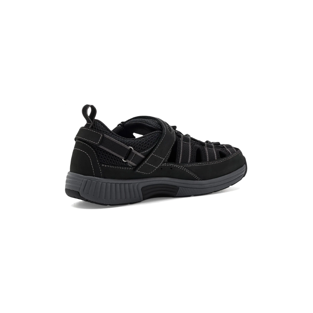 Orthofeet Clearwater Men's Fisherman Sandals - Black