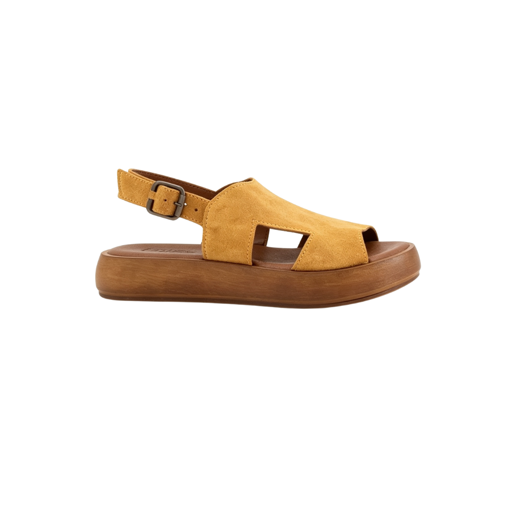 Bueno Women's Jacob Slingback Platform Sandals - Mustard Suede (B2519-09)