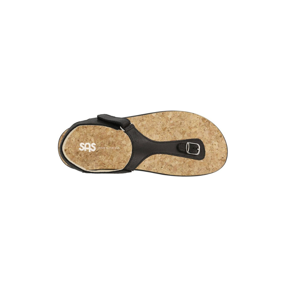 SAS Women's Marina - Leather Comfort Sandal - Black