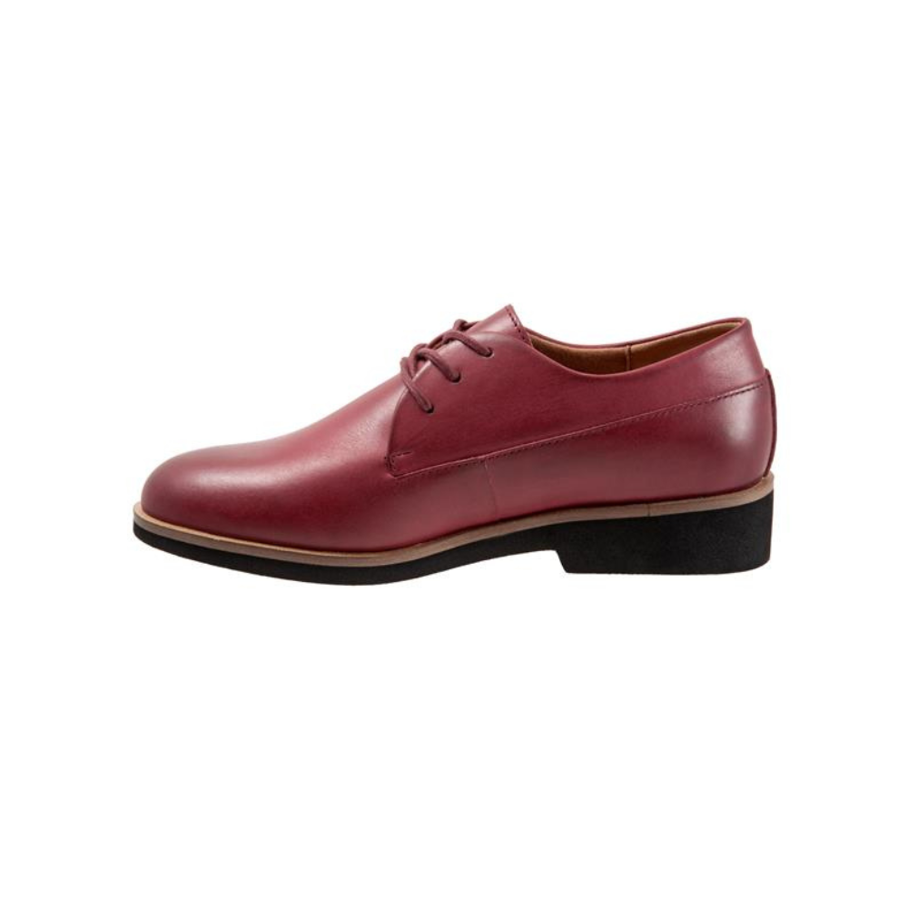 SoftWalk Whitby Women's Leather Derby Oxford - Dark Red