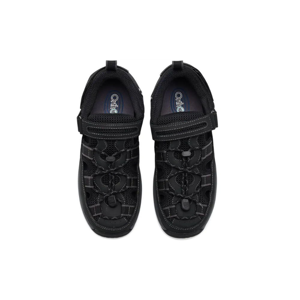 Orthofeet Clearwater Men's Fisherman Sandals - Black