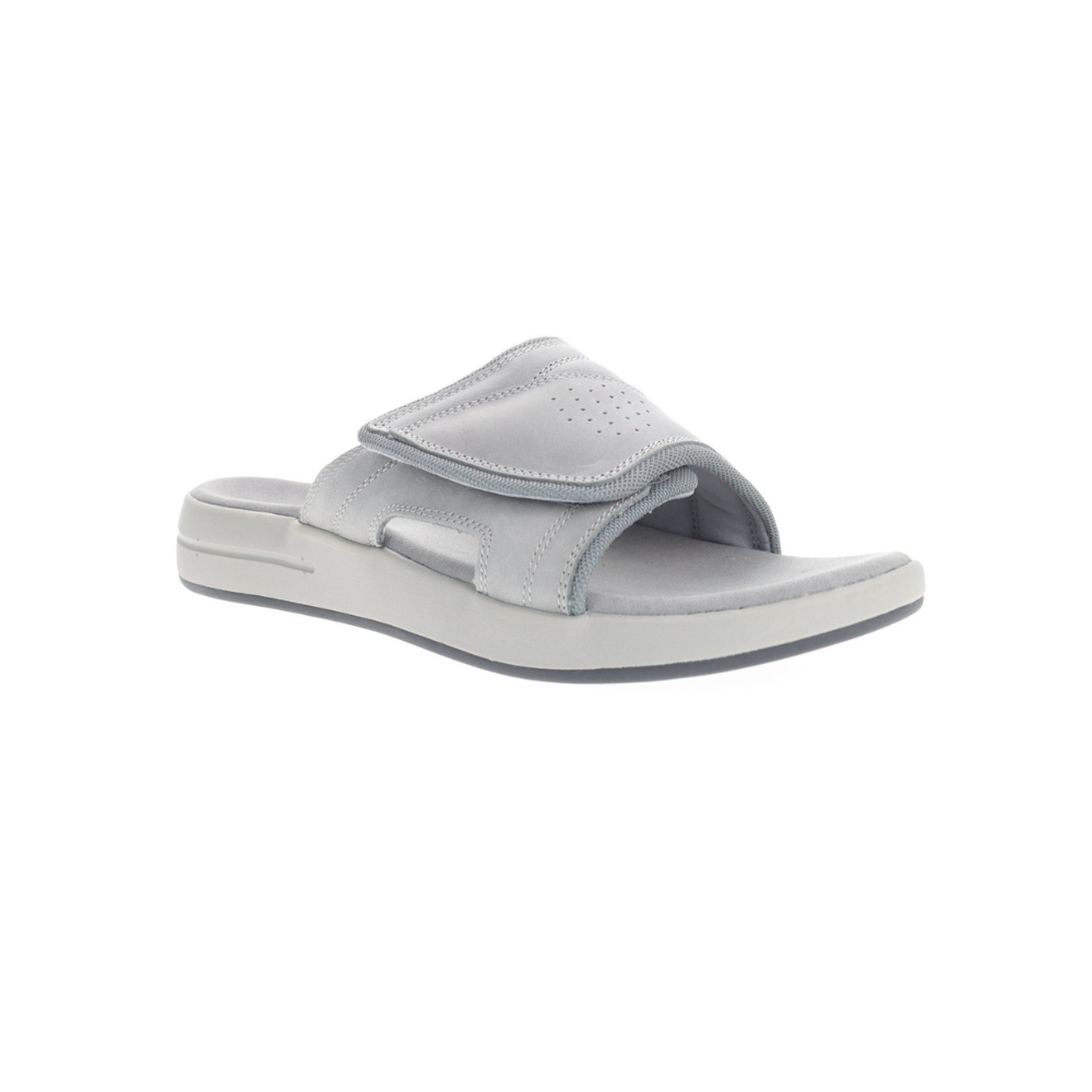 Propét Emerson Men's Adjustable Slide Sandals - Grey