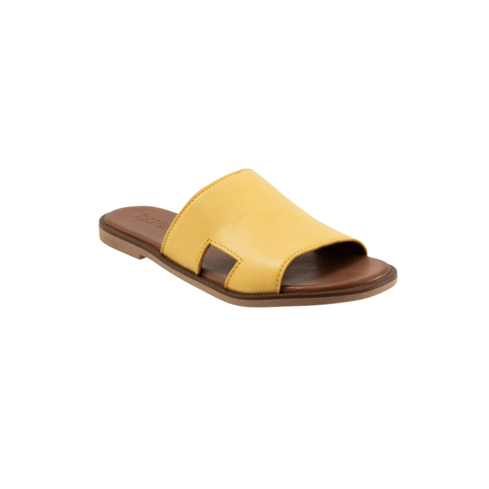 Bueno Women's Hendrix Leather Slide - Yellow