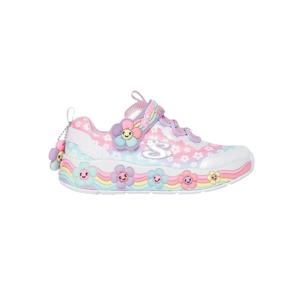 Skechers Kids' Flower Friends Comfort Shoes- White/Multi
