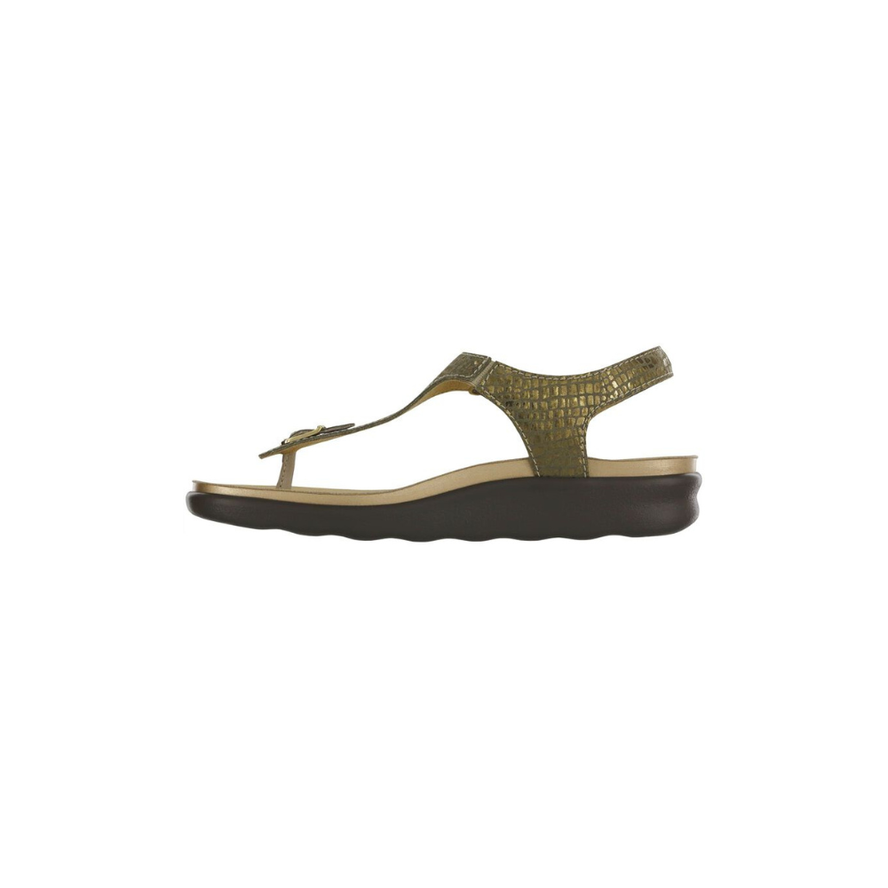 SAS Women's Marina - Leather Comfort Sandal - Olive Gold