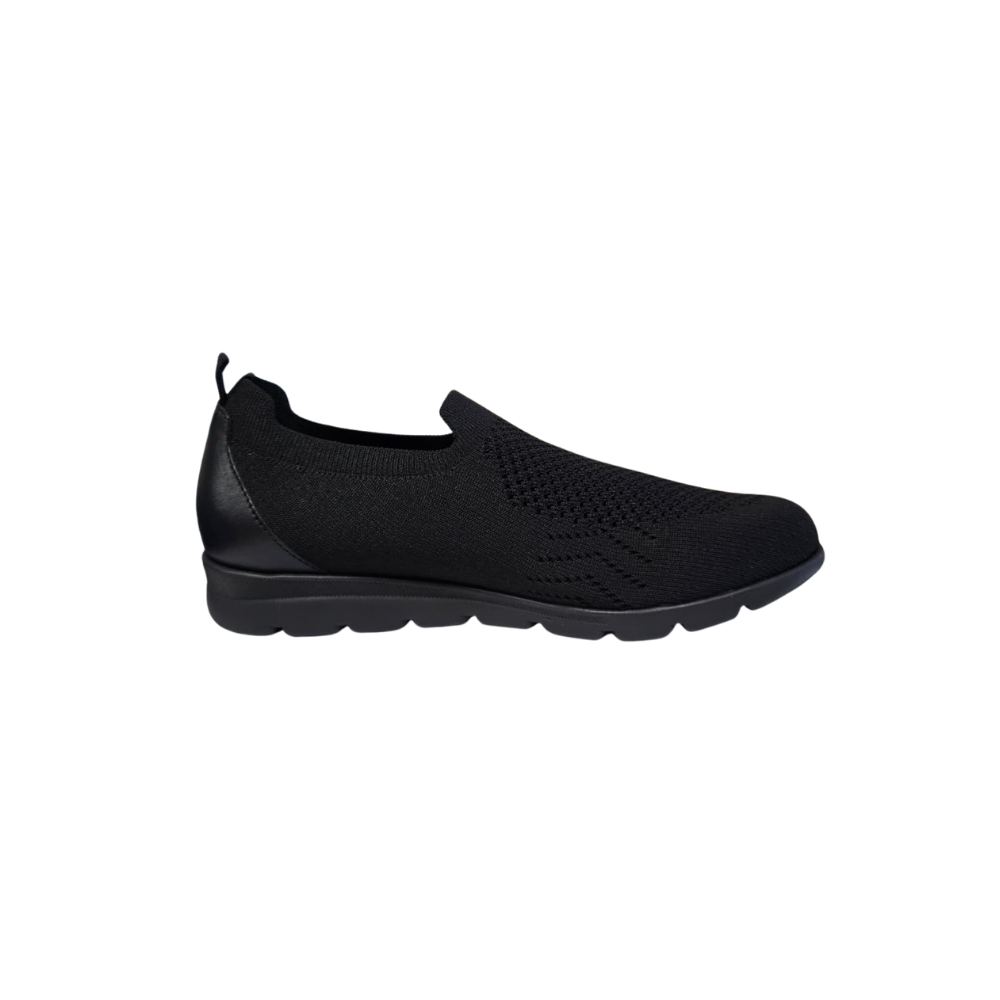 David Tate Women's Ultimate Stretch Slip-On Loafer - Black Stretch