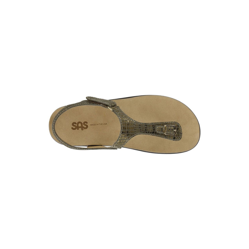 SAS Women's Marina - Leather Comfort Sandal - Olive Gold