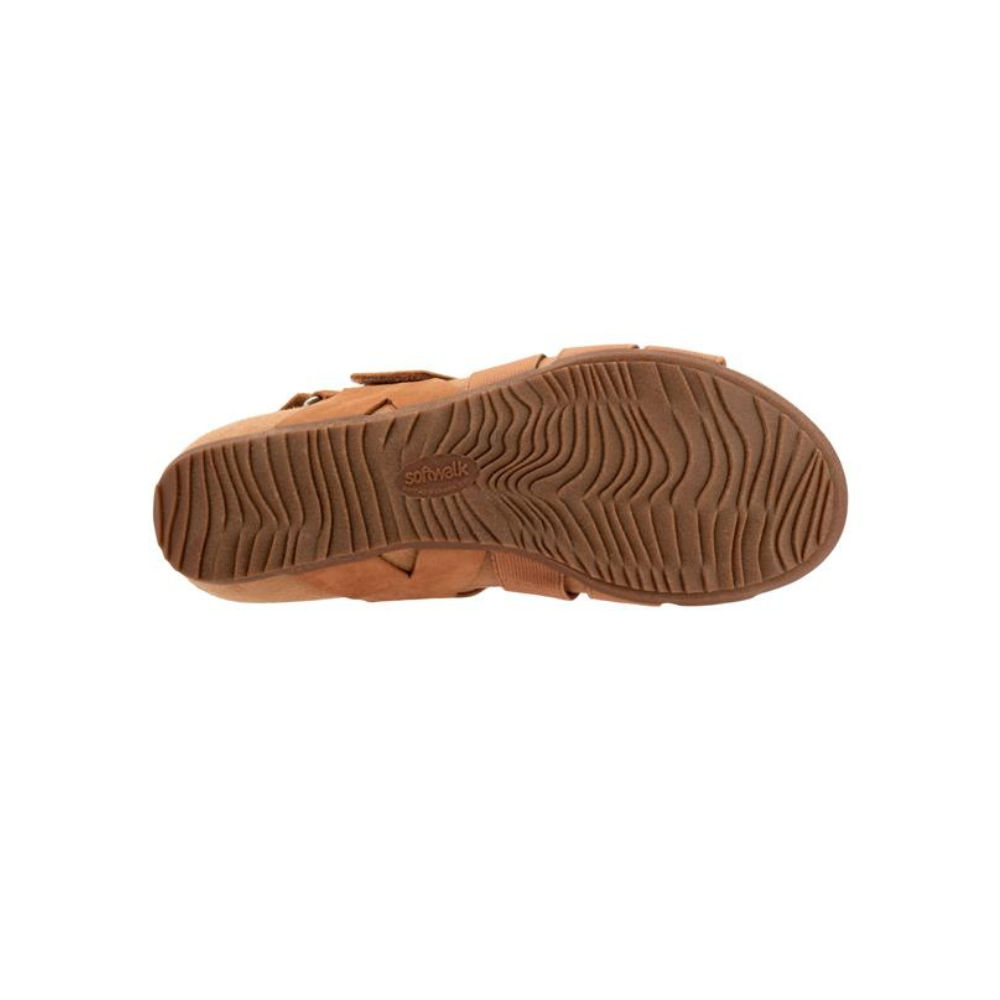 SoftWalk Burnaby Women's Stretch Nubuck Fisherman Sandal - Tan Nubuck