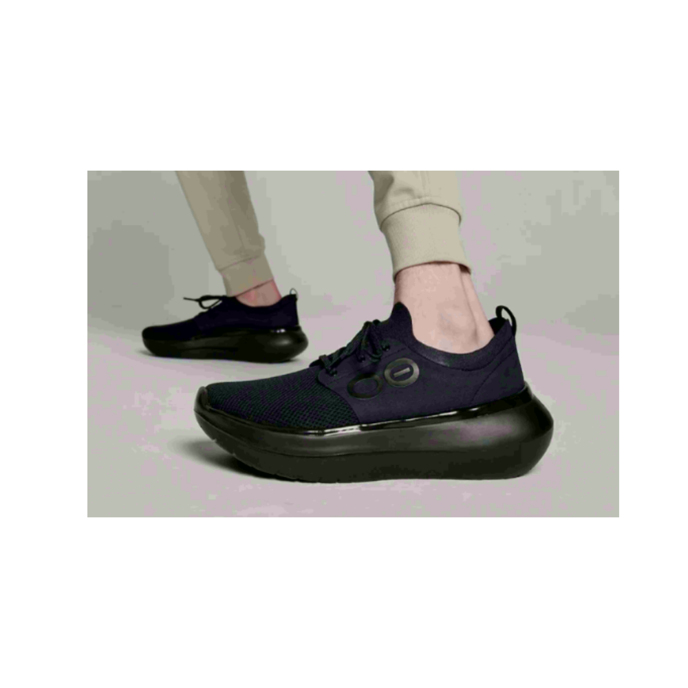 OOFOS Classic Black Men's Lace-Up Shoes - Timeless Oxford Style